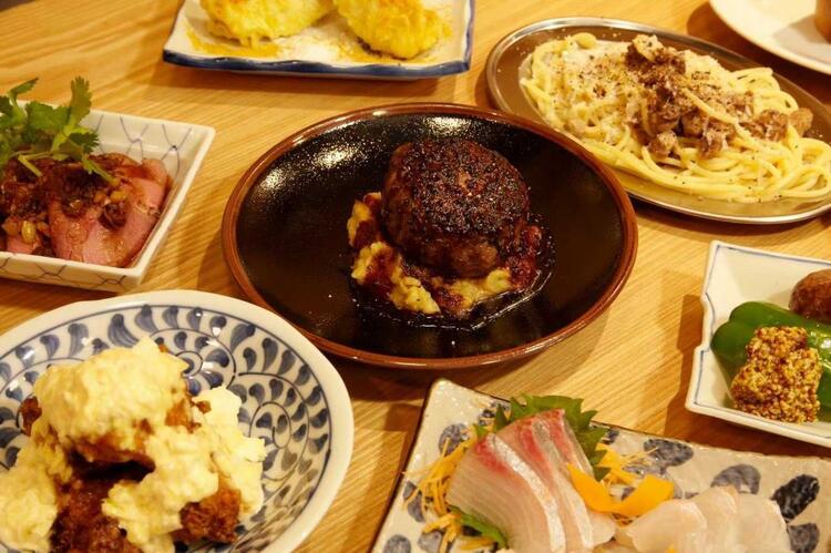 和洋折衷のバラエティ豊かなメニュー