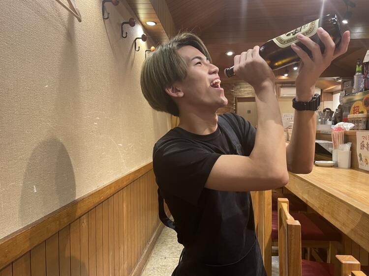 ビールは瓶のまま飲むタイプです(笑)