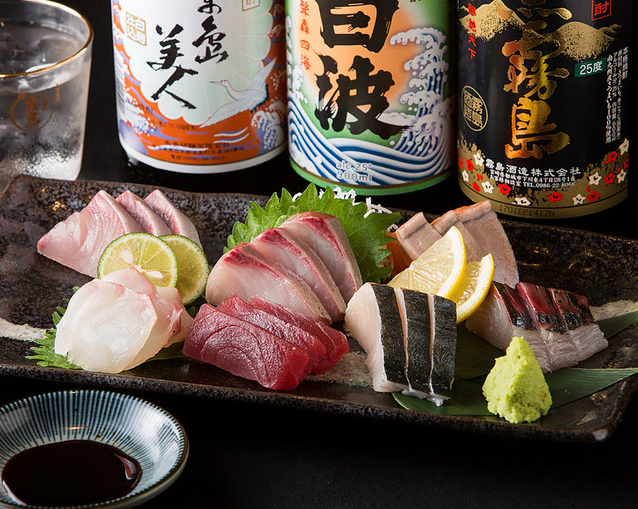 新鮮な魚介に美味しい日本酒や焼酎♪