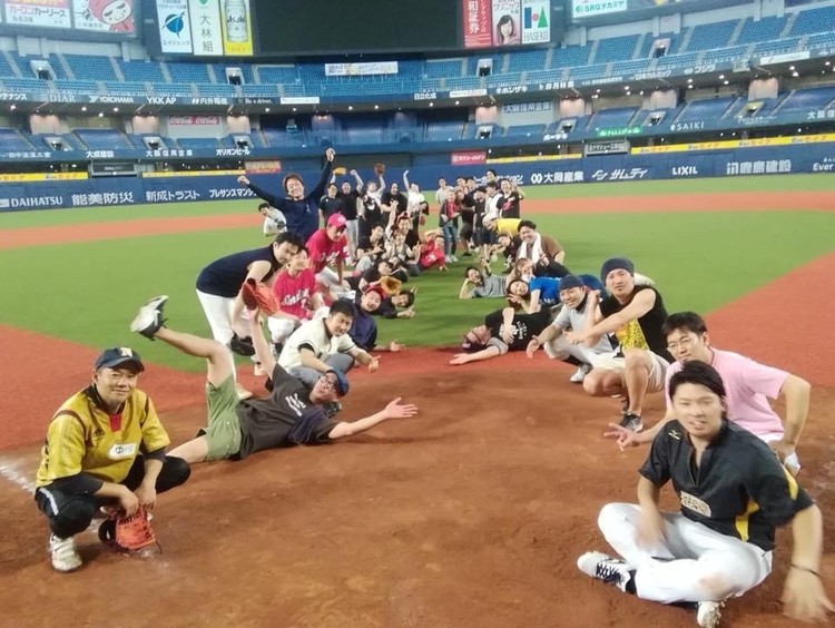 恒例の忘年会&京セラドーム貸切野球♪