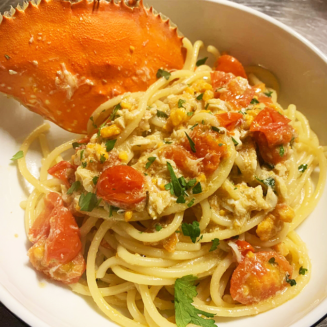 ワタリガニのパスタ