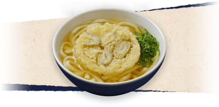 博多うどんの定番!「ごぼう天うどん」
