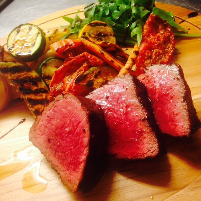 短角牛のロースト グリル野菜