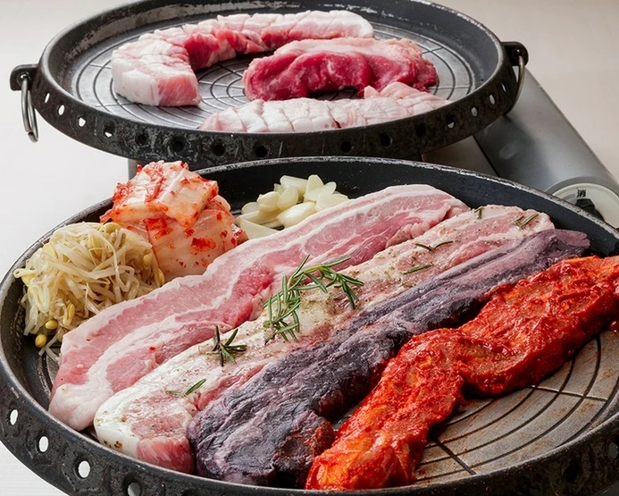 人気の三元豚サムギョプサル★