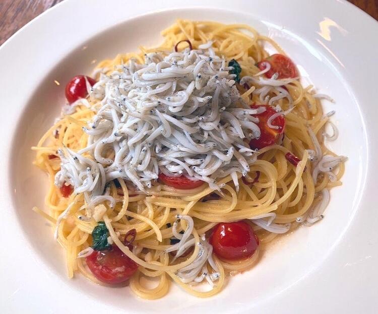 しらすのペペロンチーノです