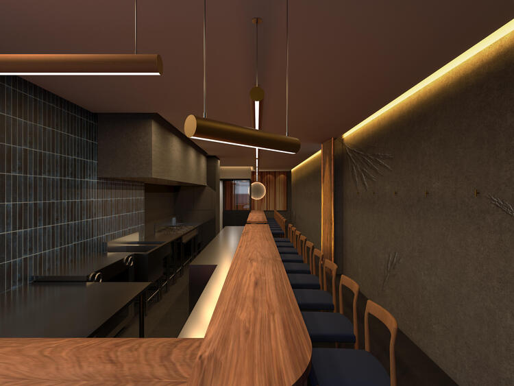 これまでの饂飩店にはないオシャレな店内