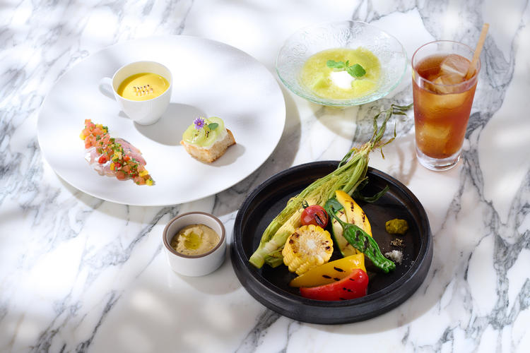 野菜と果物が主役のコース料理♪