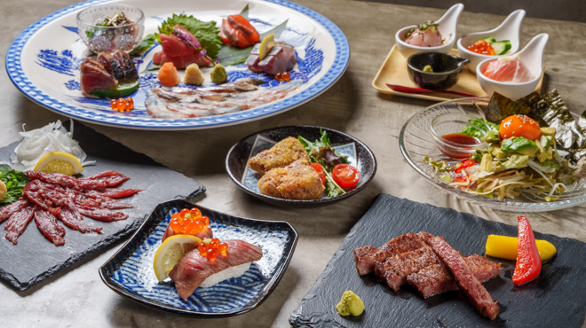 海鮮と和牛に精通した料理人が在籍