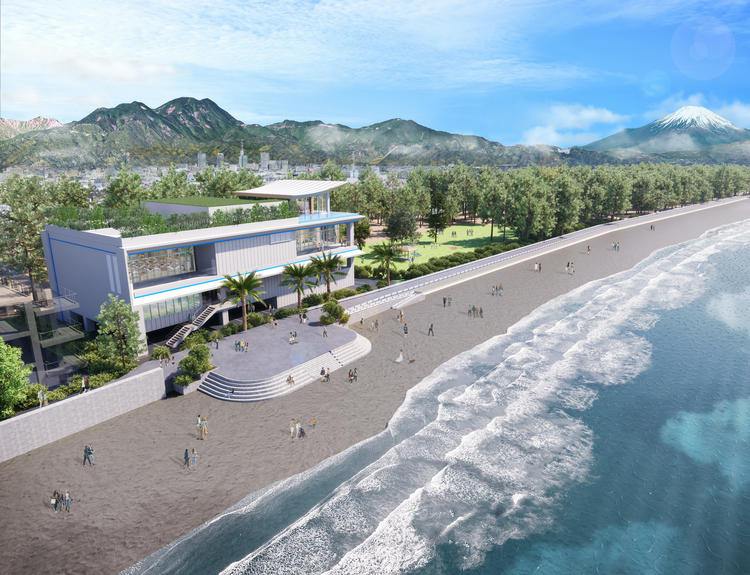 大浜公園内、海が一望できる素敵な場所です