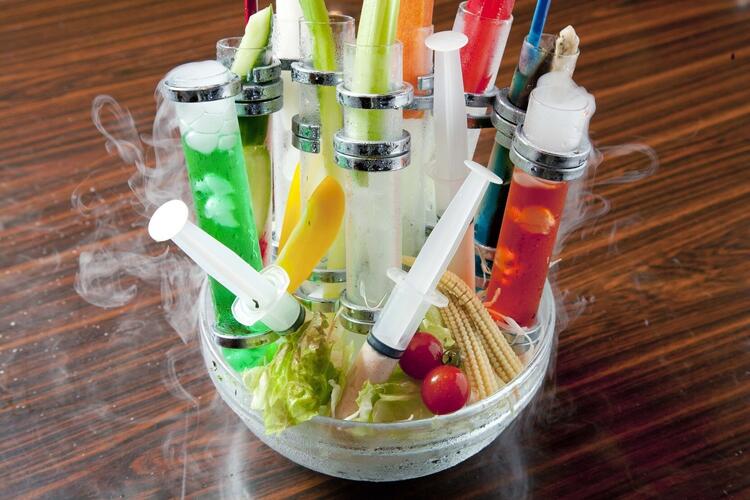 視覚でも楽しめるメニューが人気