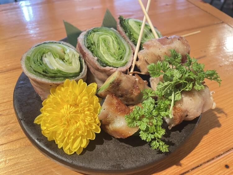 バラエティに富んだ野菜巻き串が自慢★