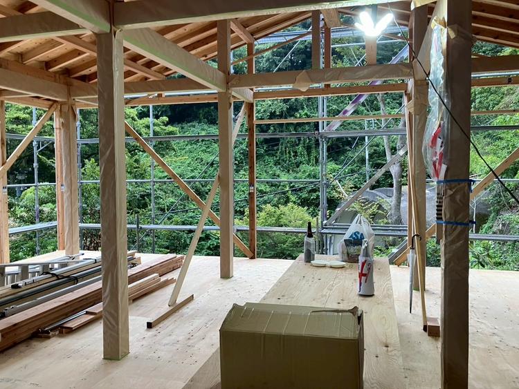 建物２階からの景色