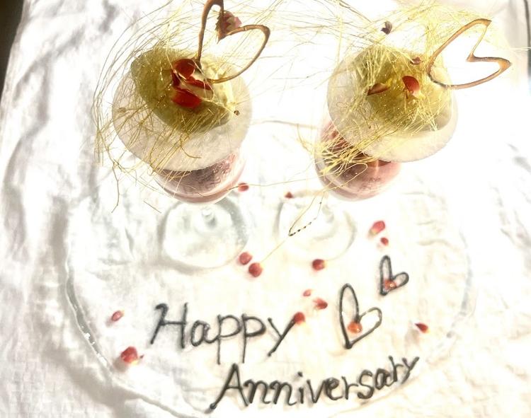 記念日には可愛いデザートも