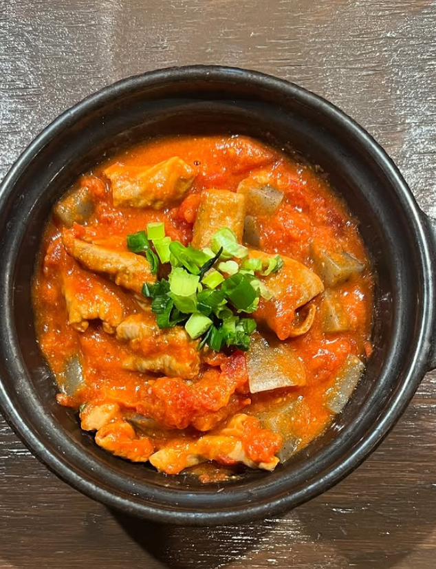 白もつのトマト煮