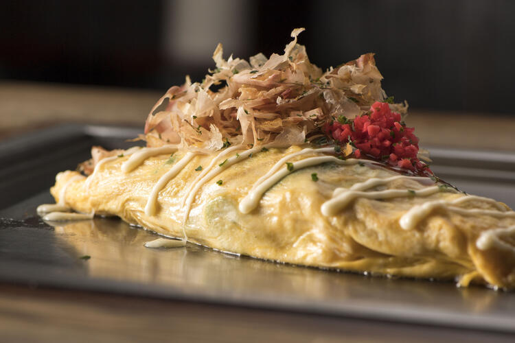 ダイナミックな鉄板で調理★