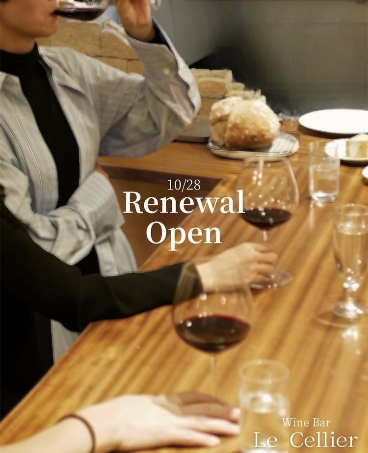 カウンターを立ち飲みにリニューアル