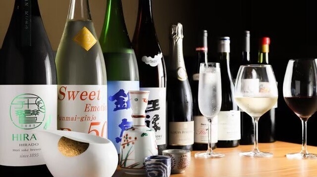 お料理に合う日本酒やワインも