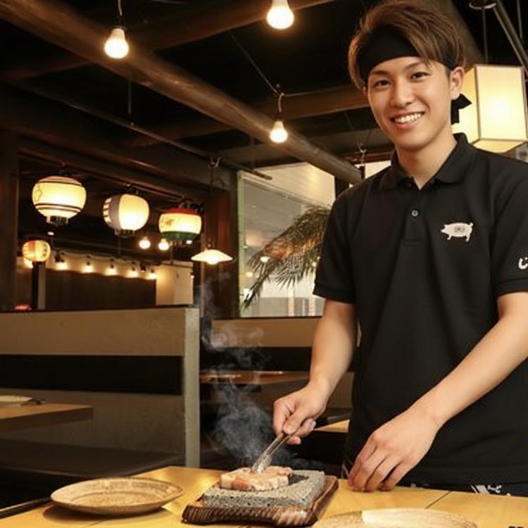 眼の前で焼きます♪