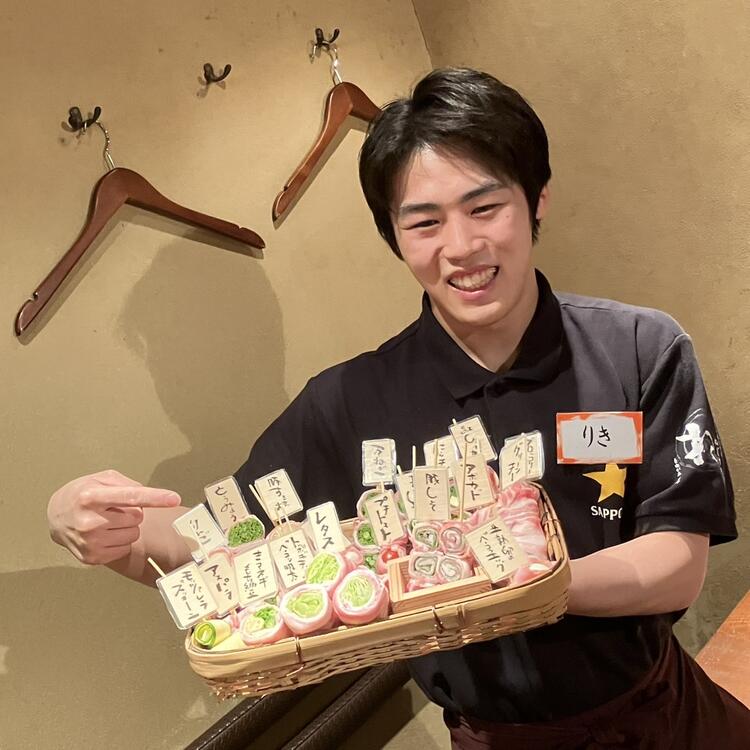 こちらが自慢の【やさい巻き串】！