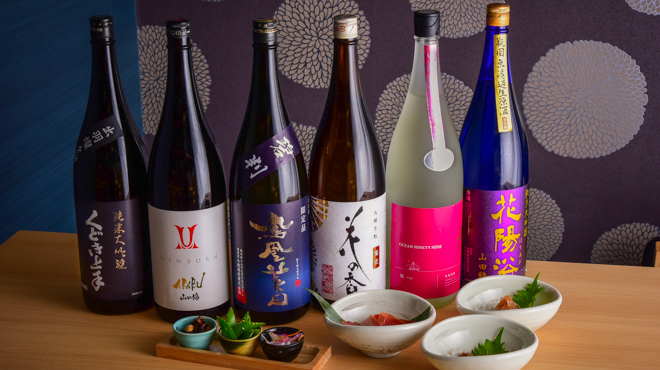 日本酒の品揃えにも自信あり◎