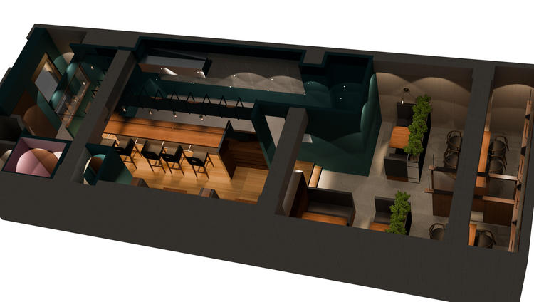 シックで大人向けの店内予定です