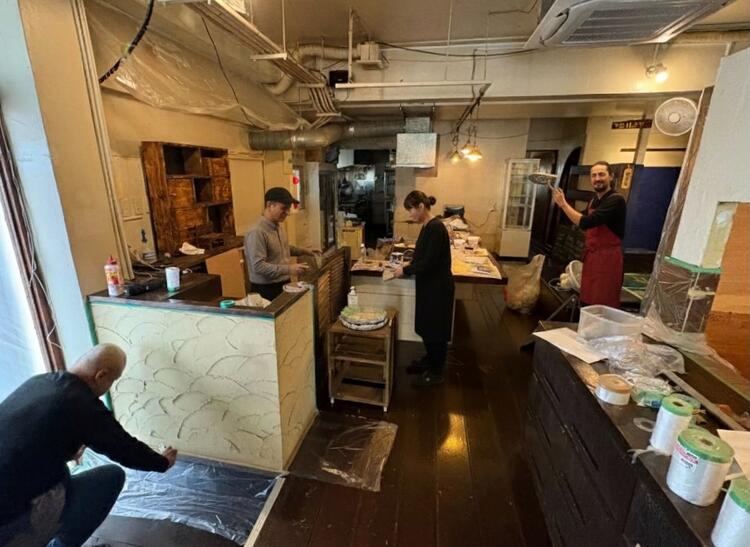 新店舗の内装も自らの手で手掛けています！