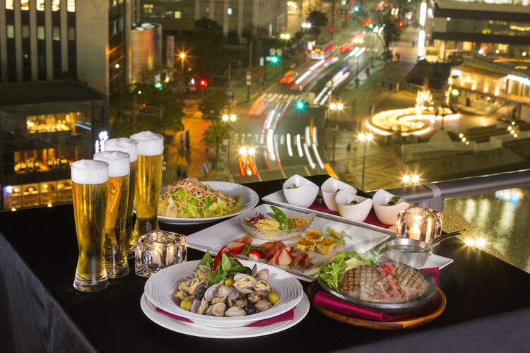 テラスからの眺望は絶景です