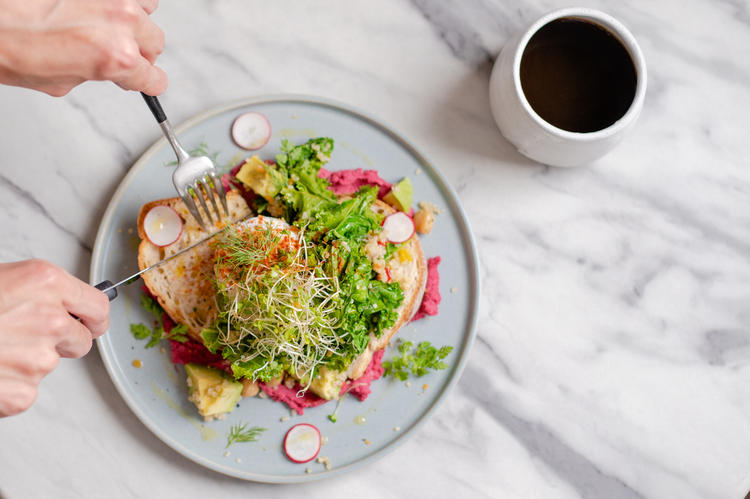 有機素材をふんだんに使ったブランチ