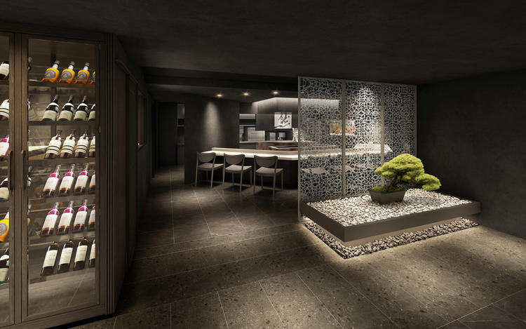 臨場感あるカウンター席（CGパース）