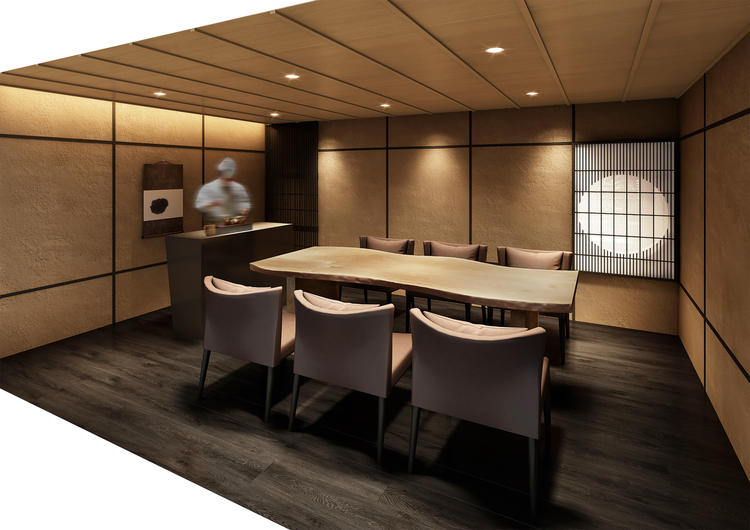 プライベート感のVIP個室（CGパース）