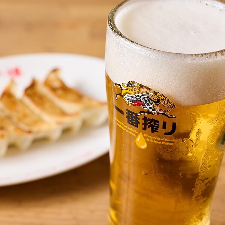 餃子とビールの組み合わせは絶品★
