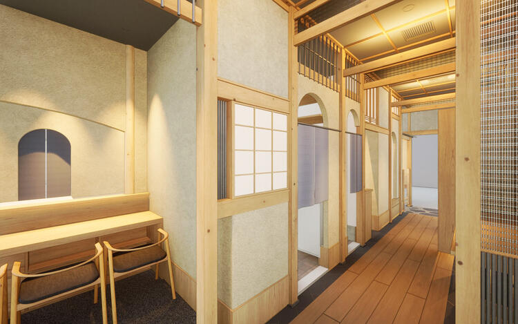 カウンターも個室的で人気が出そう