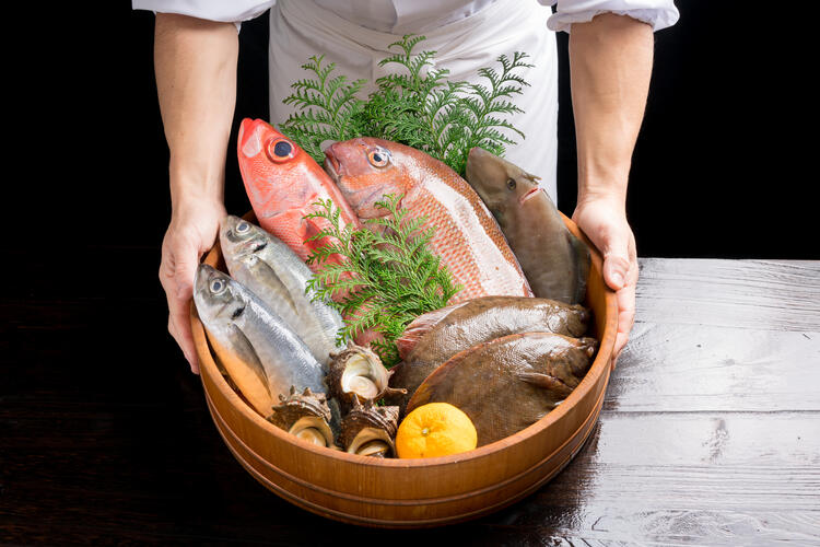 三崎港直送の新鮮な魚介もご用意
