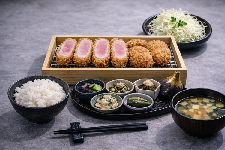 試作中のヒレカツ御膳(イメージです)