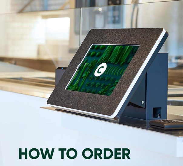 注文は、店頭のタブレットやスマホから。