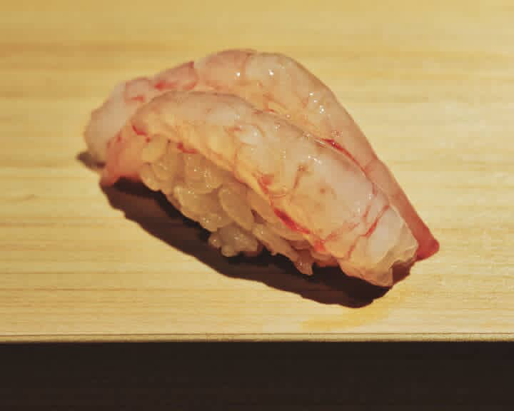 金沢で水揚げされた甘エビ。