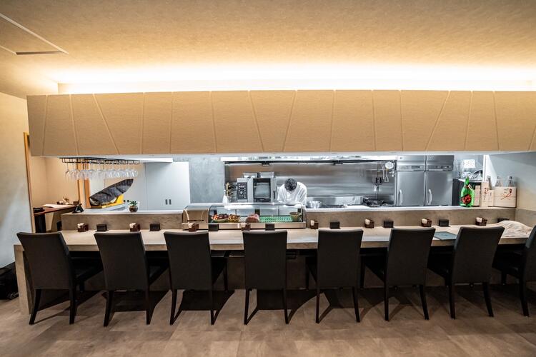 会話も弾む、特等席。