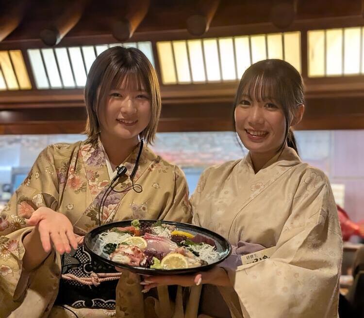 着物着用のスタッフもいます♪