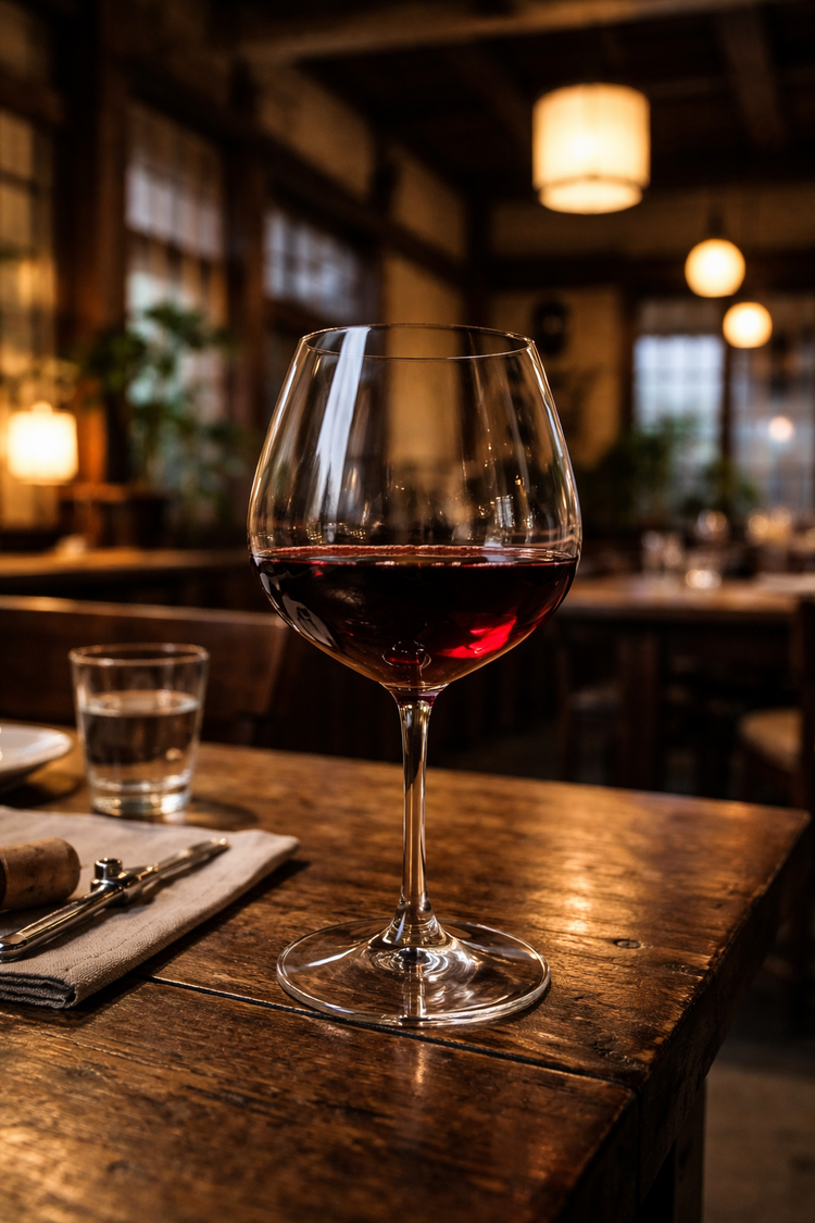 ナツハゼ、黒トリュフ、ビーツのカクテル