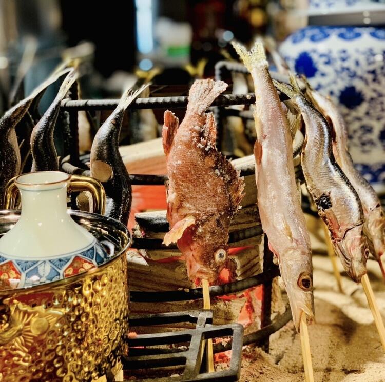 備長炭で焼き上げます