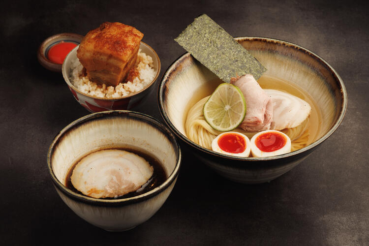 【一番人気】昆布水つけめん&角煮めし🍚