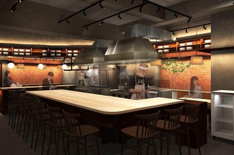 オープンキッチンで働きます