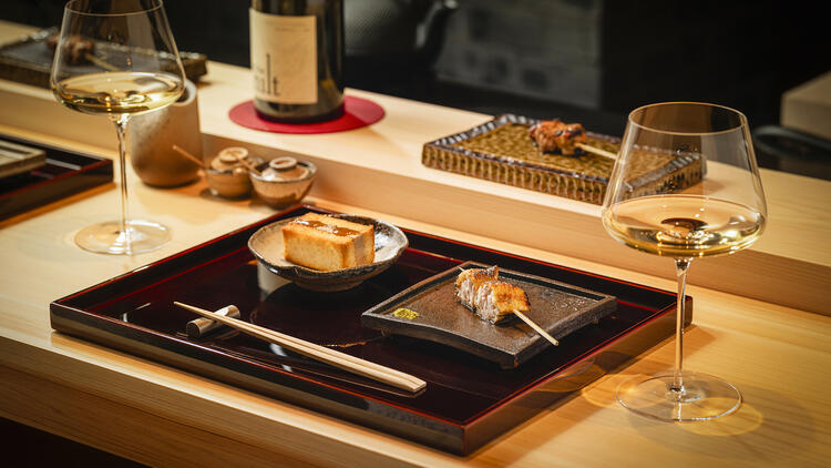 焼鳥コースとワイン