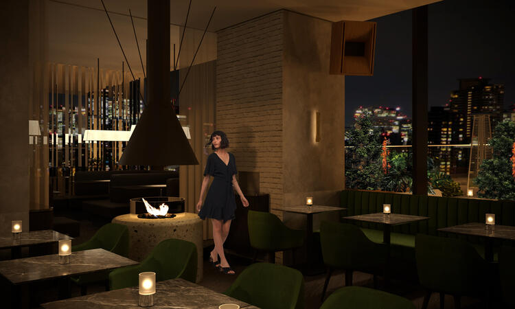 夜は一転、落ち着いた大人空間へ。