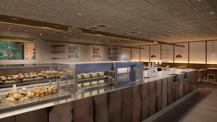 アメリカの西海岸をイメージした内装