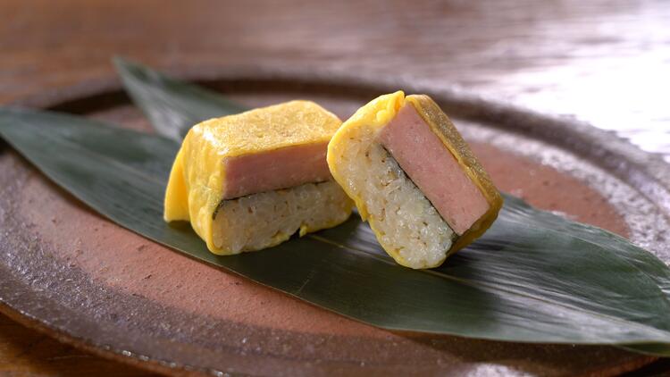 2口サイズの至極のスパム結び