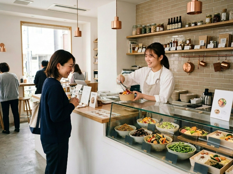 野菜が主役のお洒落なデリカフェで働こう♪