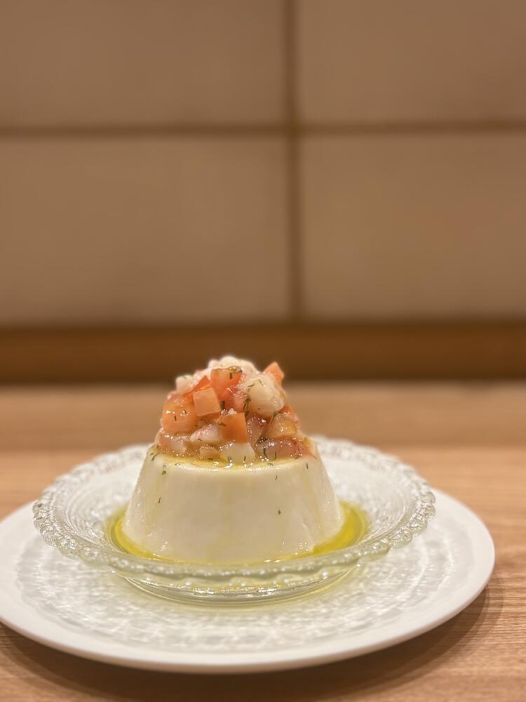 かぶのブランマンジェ 甘エビタルタル