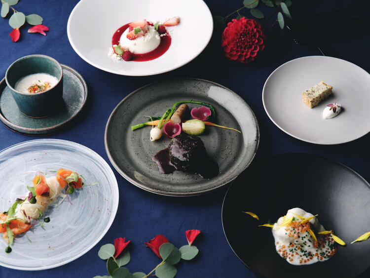 本格的なフレンチコースも