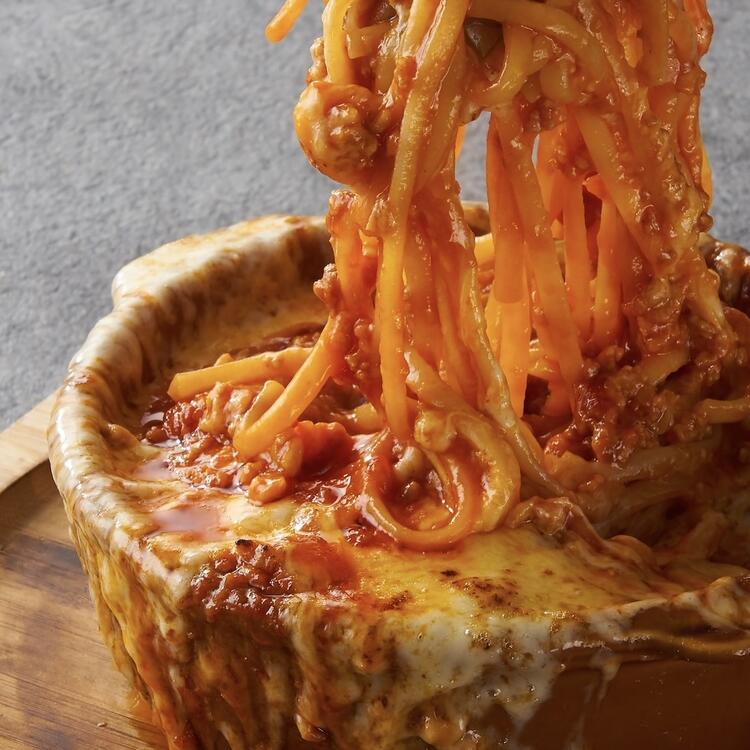 完熟トマトのミートグラタンパスタ